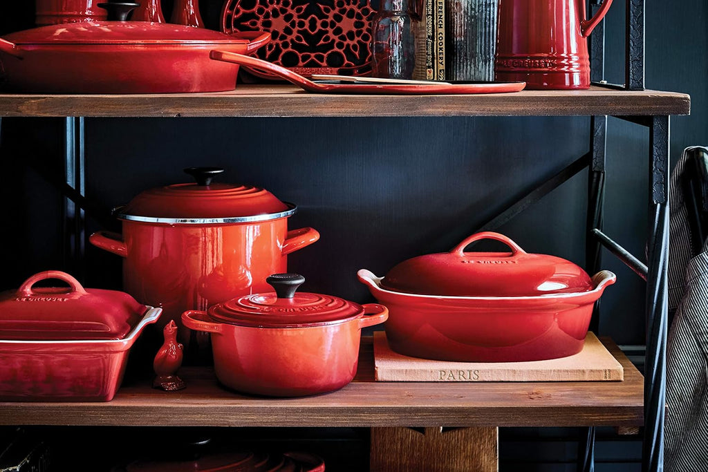 Le Creuset Stoneware Heritage Covered Square Casserole, 2.5 qt. (9'), Cerise