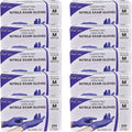 ProCure Disposable Nitrile Gloves - Medium, 2,000 Count Case - Powder Free, Rubber Latex Free, Medical Exam Grade, Non Sterile, Ambidextrous - Soft with Textured Tips - Cool Blue