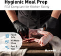 Raxwell Disposable Nitrile Gloves - Latex-Free & Powder-Free Protection - Food Safe Cooking & Prep - Black Gloves