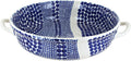 Blue Rose Polish Pottery - Blue Zara Round Casserole with Handles - 10.25' Diameter - Unique, Dishwasher Safe, & Durable Bakeware