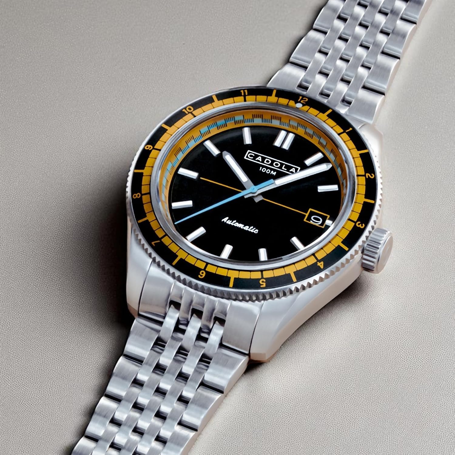 Cadola Men's 42mm Ahrens Automatic Watch with Solid Stainless Steel Bracelet CD-1061