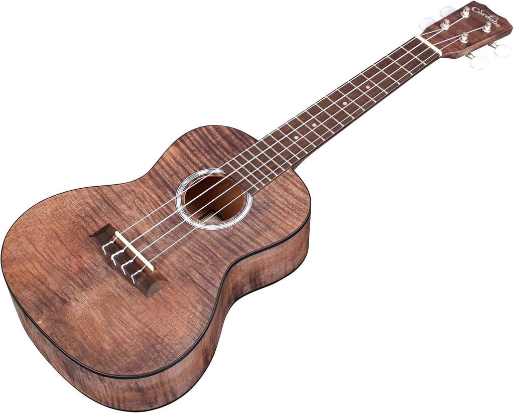 Cordoba 15CFM Granite Grey Flamed Mahogany Concert Ukulele