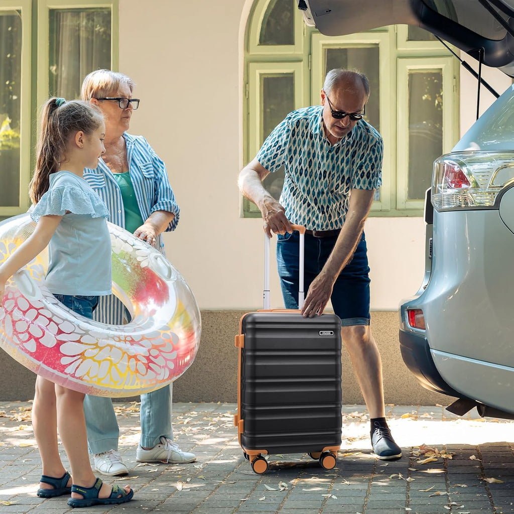 7 Piece Luggage Sets with Premium YKK Zipper, 20/24/28in PC Hardside Suitcase With Spinner Wheels, Luggage Airline Approved, Durable Suitcase Sets with TSA Locks for Travel