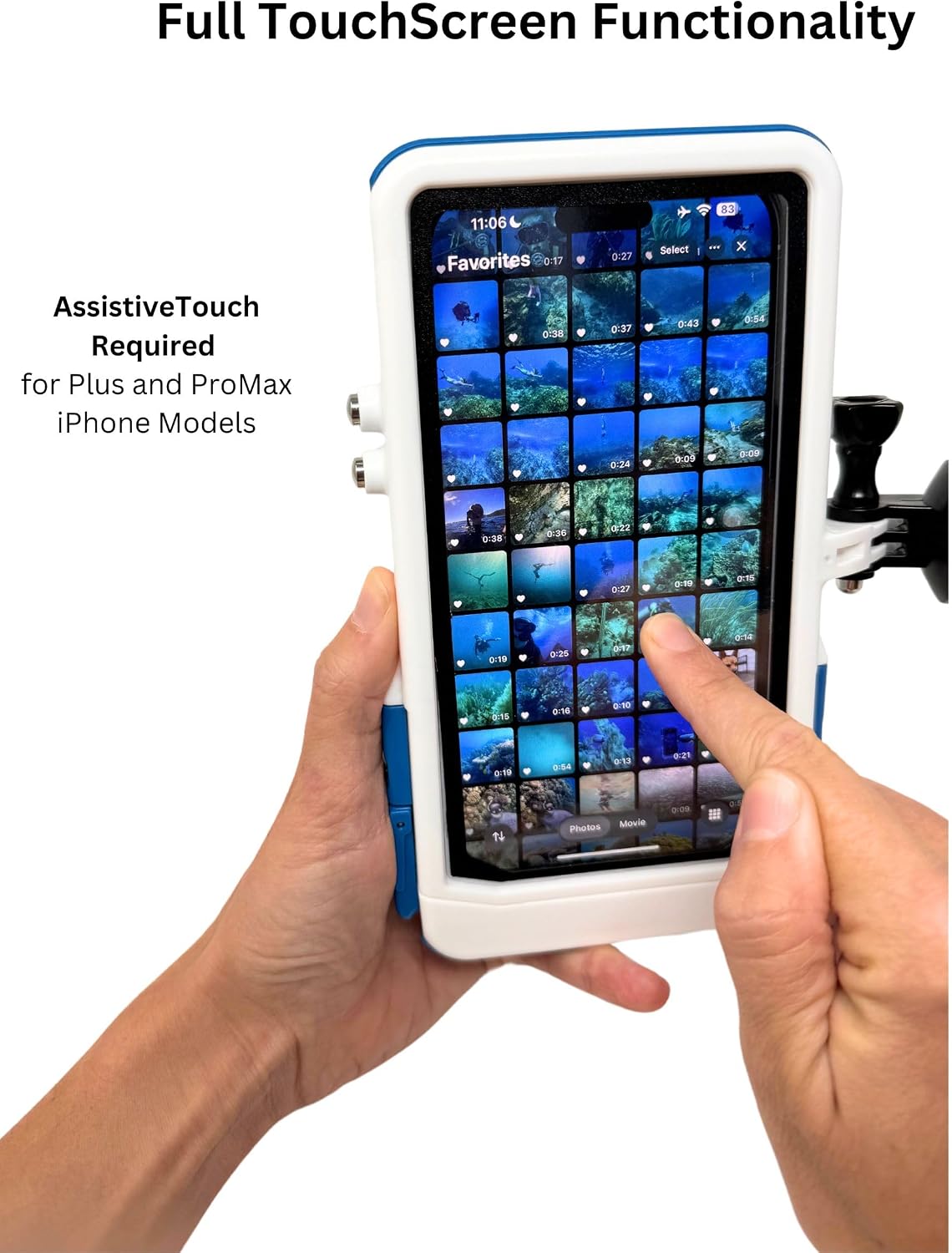 Pro Shot Touch Case 2.0 – Waterproof iPhone Housing, Rated to 50 ft, Compatible with All iPhones, Ideal for Snorkeling, Shallow Diving, and Water Sports. (Fits All iPhones Including 17 Pro & Pro Max)