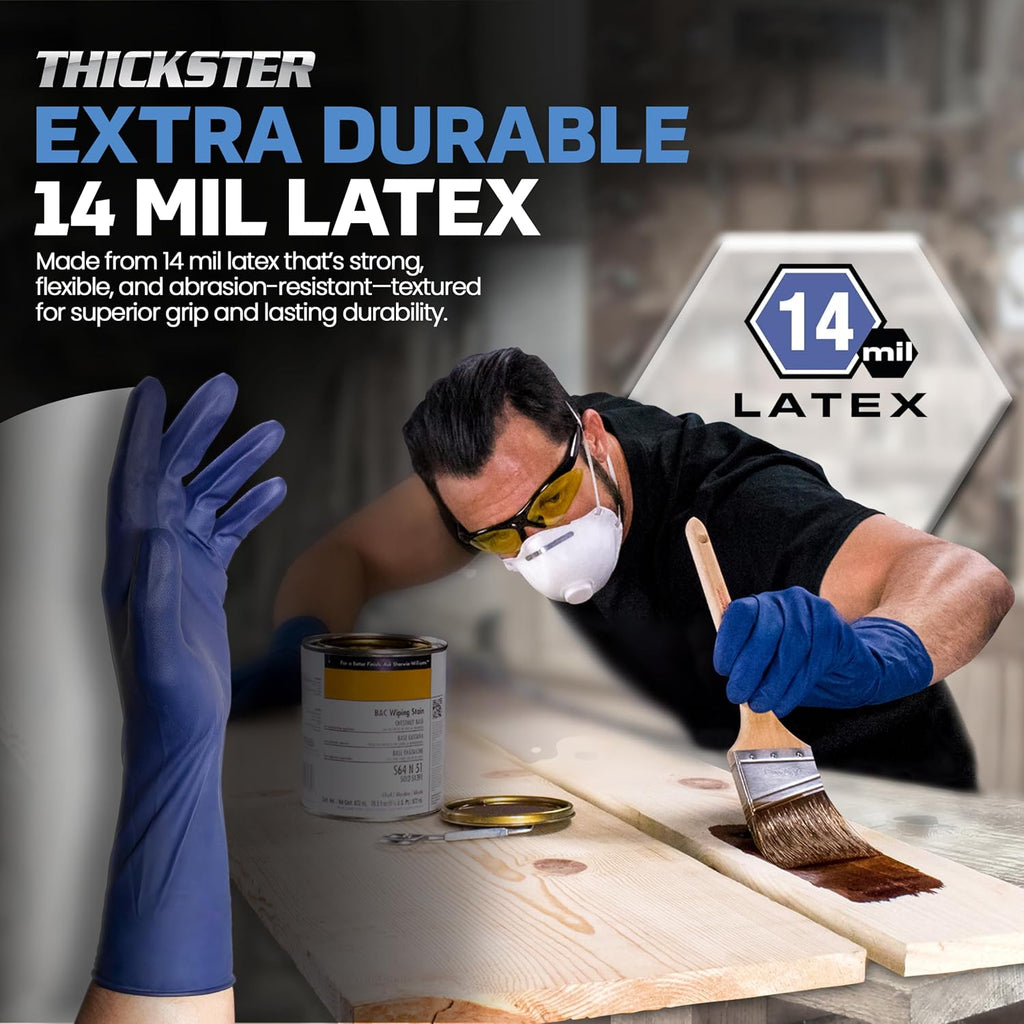 SAS Safety 6604-20 Latex Thickster Powder-Free Disposable Glove, X-Large (Pack of 500)