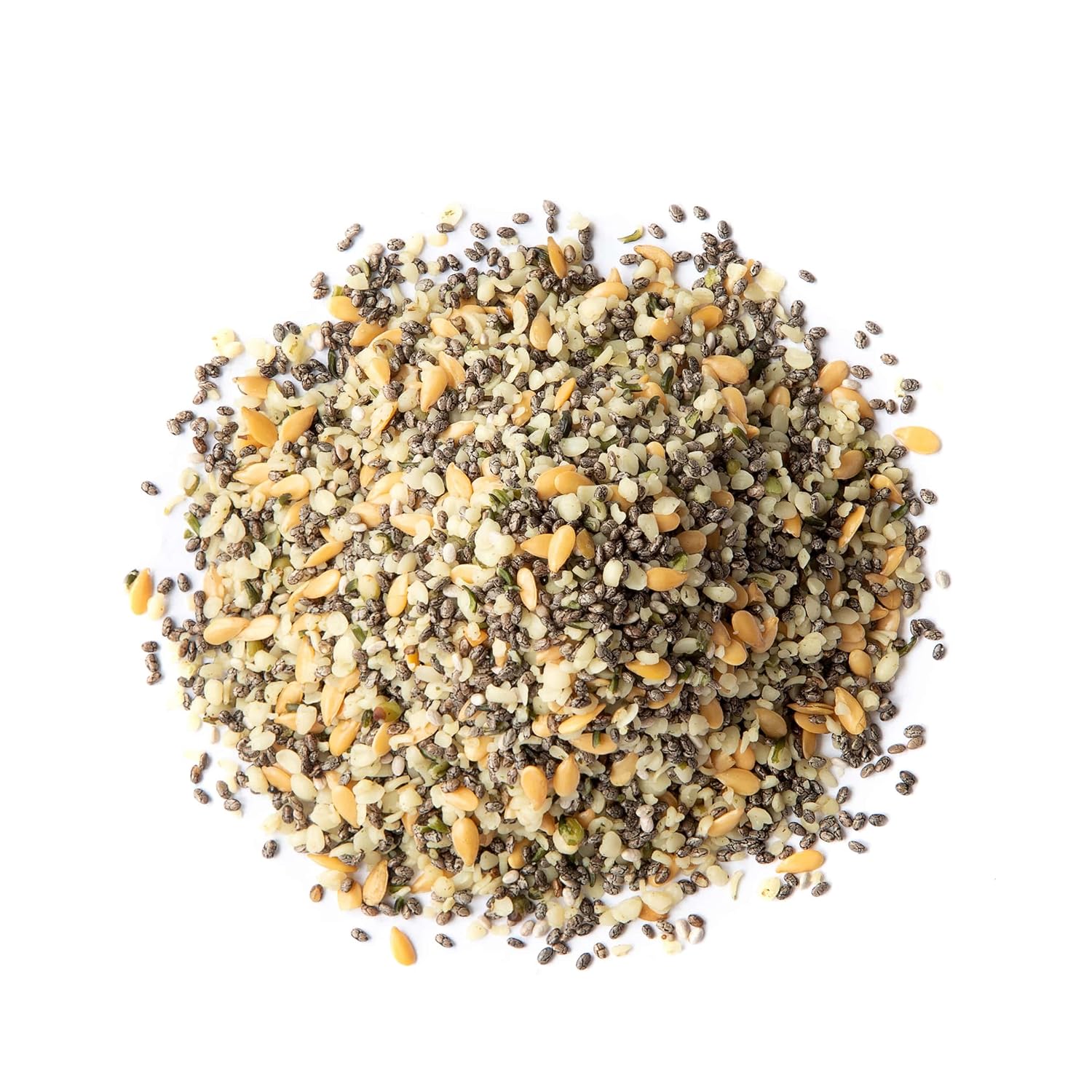 Food to Live Organic Chia, Flax, and Hemp Seeds Mix, 20 Pounds – A Non-GMO Blend of Hemp Hearts, Whole Black Chia and Golden Flax Seeds, Vegan, Kosher, Bulk. Great for Smoothies, Shakes and Salads