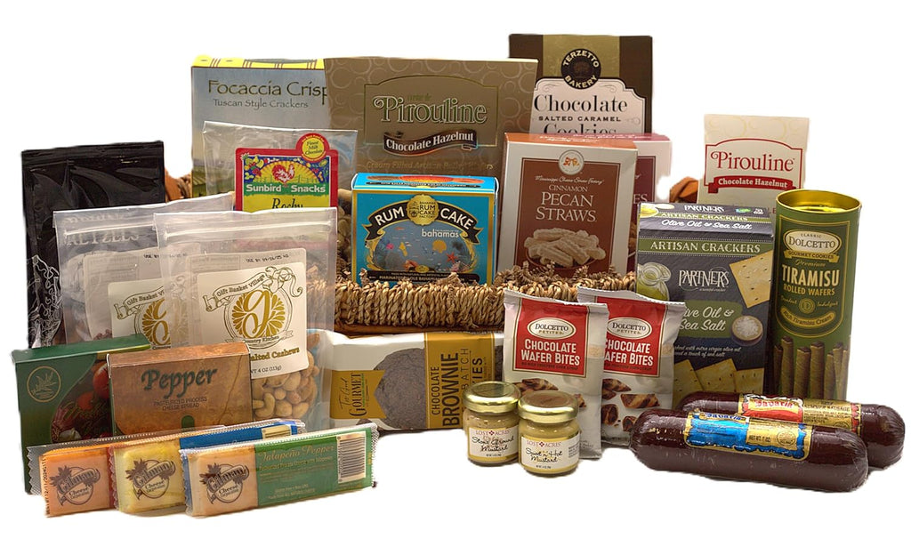 Gift Basket Village: The Midwesterner XL - Gourmet Assortment of Crackers, Cheeses, Sausages, Nuts & More, Gift Idea