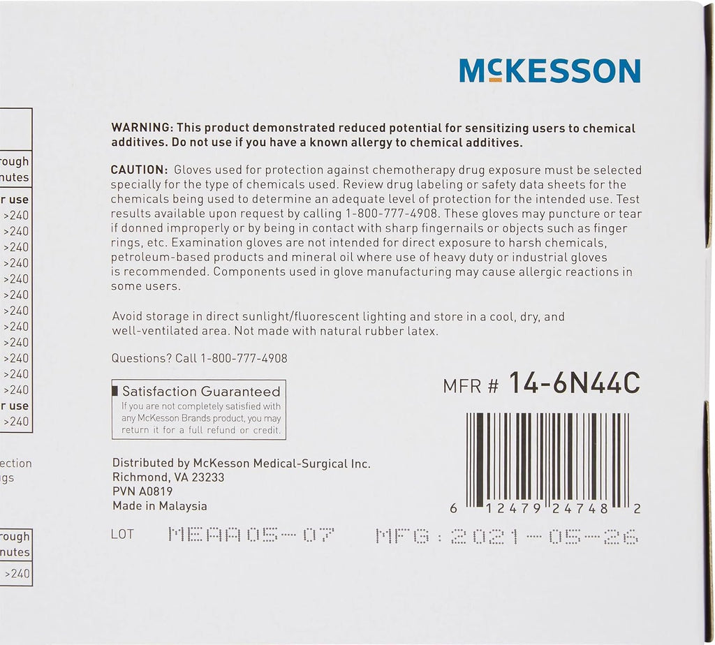 McKesson Confiderm LDC Nitrile Exam Glove Standard Cuff Length