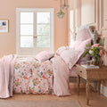 Ted Baker Peppermint 100% Cotton Sateen 2-Piece Comforter and Sham Set, Twin, Soft Pink