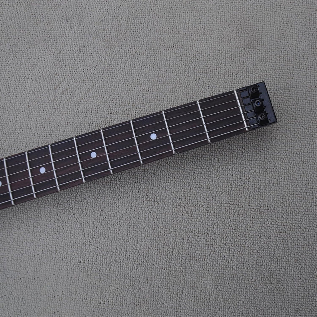 Left Handed White 39 Inches 24 Frets Headless Electric Guitar with Rosewood Fretboard Professional Headless Guitar