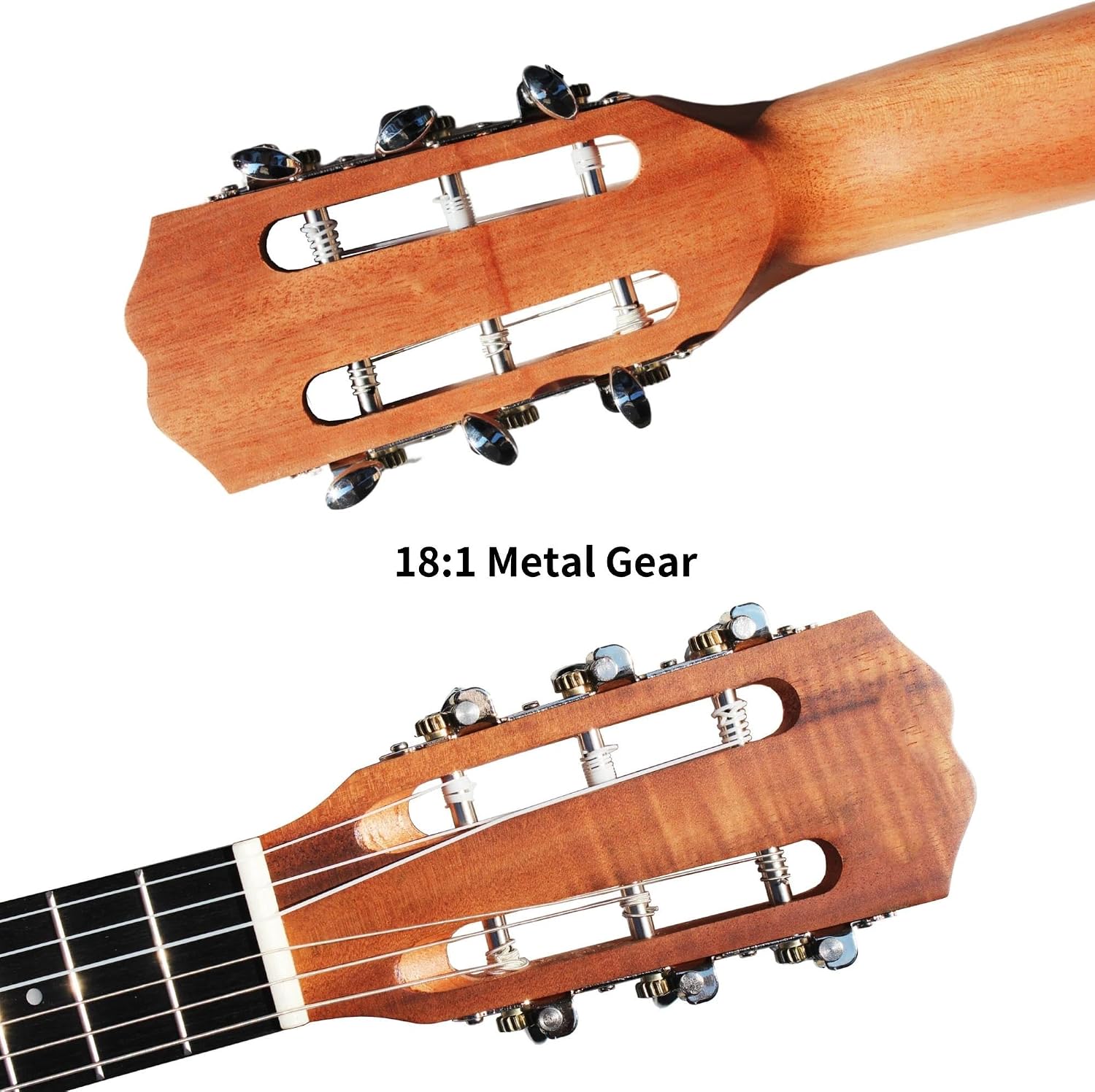 Adult Ukulele Left Handed 28' Acoustic 6 String Electric Ukulele Small Travel Guitar Acacia Satin Finish