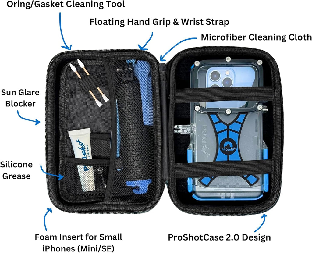 ProShot Dive 2.0 – Waterproof iPhone Housing, Rated to 130 ft, Compatible with All iPhones, Underwater Camera Case for Diving and Snorkeling. (Fits All iPhones Including 17 Pro & 17 Pro Max)