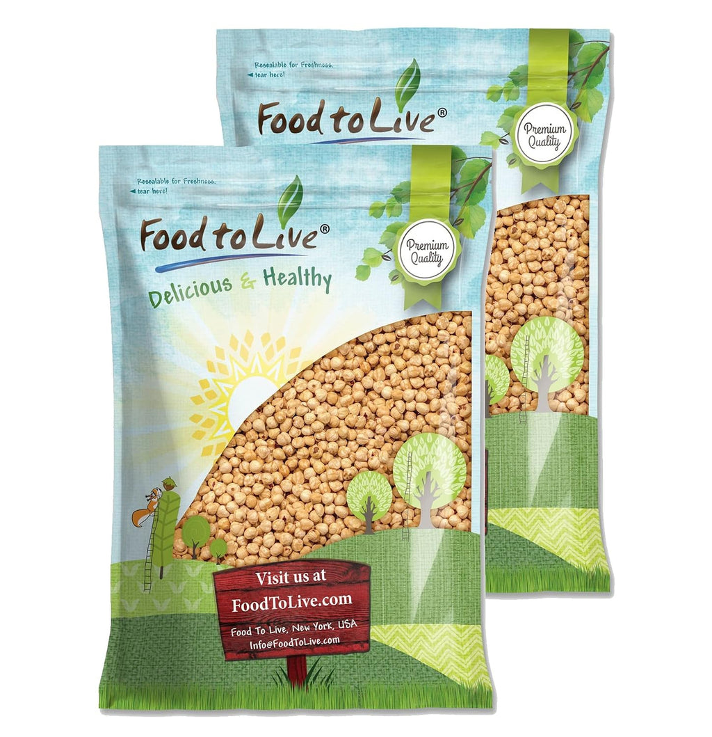 Food to Live -Dry Roasted Blanched Hazelnuts, 16 Pounds – Unsalted, Oven Roasted Whole Filberts, No Oil Added, No Skin, Vegan, Kosher, Bulk. Great for Homemade Desserts