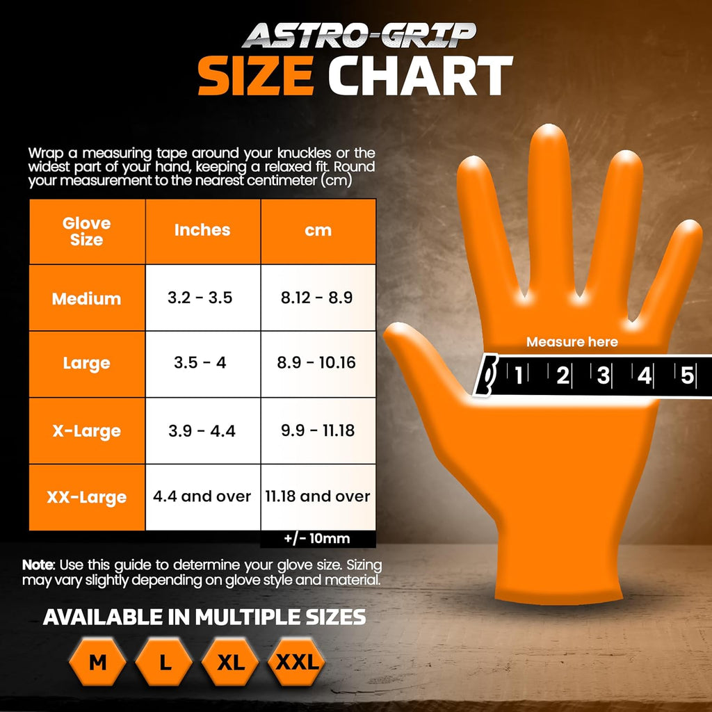 SAS Astro-Grip Exam Grade Powder-Free Nitrile Disposable Gloves
