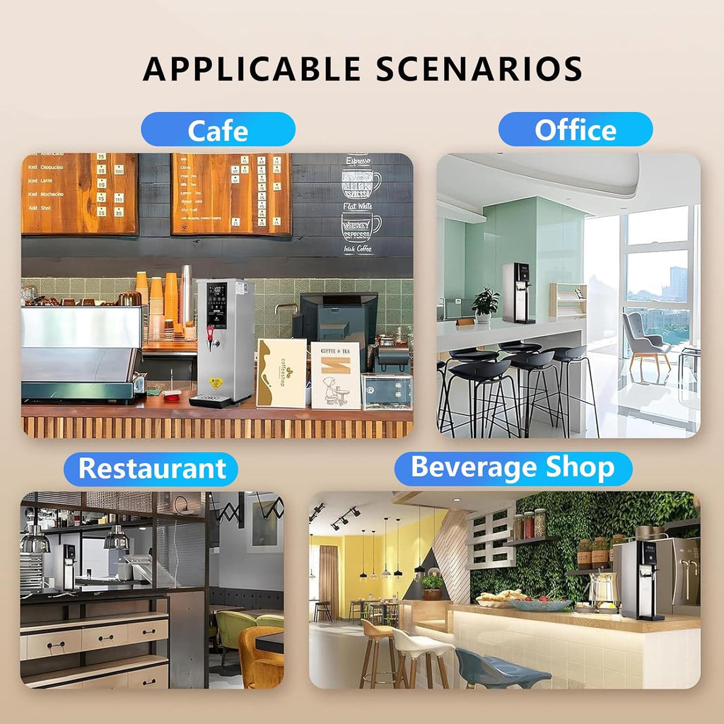 Autofill Stainless Steel Tea,Commercial Hot Water Dispenser,Water Output: 80/H,Energy-Saving And Heat-Insulating,Temperature Control,Fast Heating A