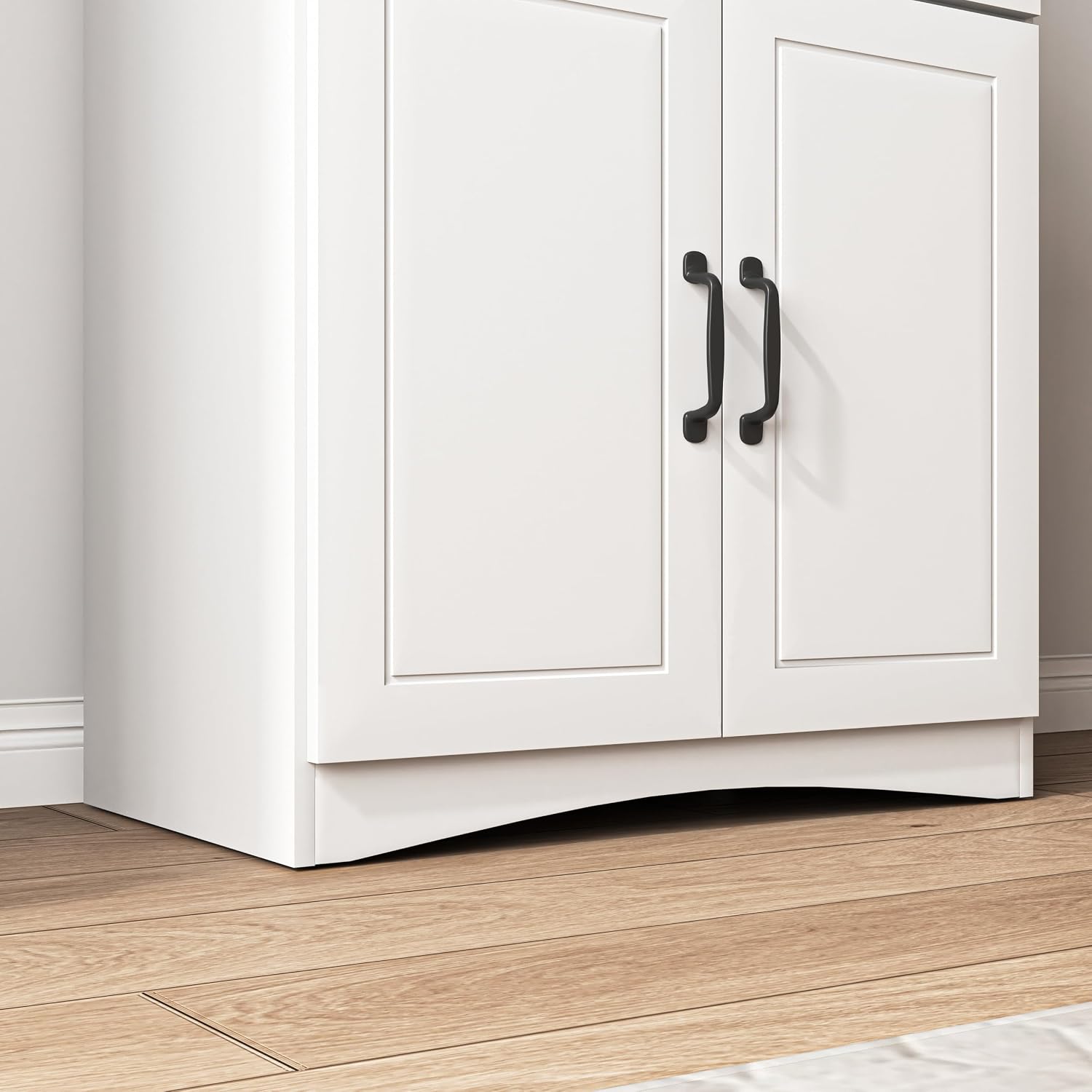 Kitchen Pantry Cabinet, 67' H Wooden Microwave Cabinet with Storage, Display Sideboard with Glass Door and Drawer, Modern Kitchen Storage Rack for Home, Office,Pantry