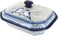 Blue Rose Polish Pottery - Bluebird Medium Covered Baker - 3 Cup Capcaity - Unique, Dishwasher Safe, & Durable Bakeware