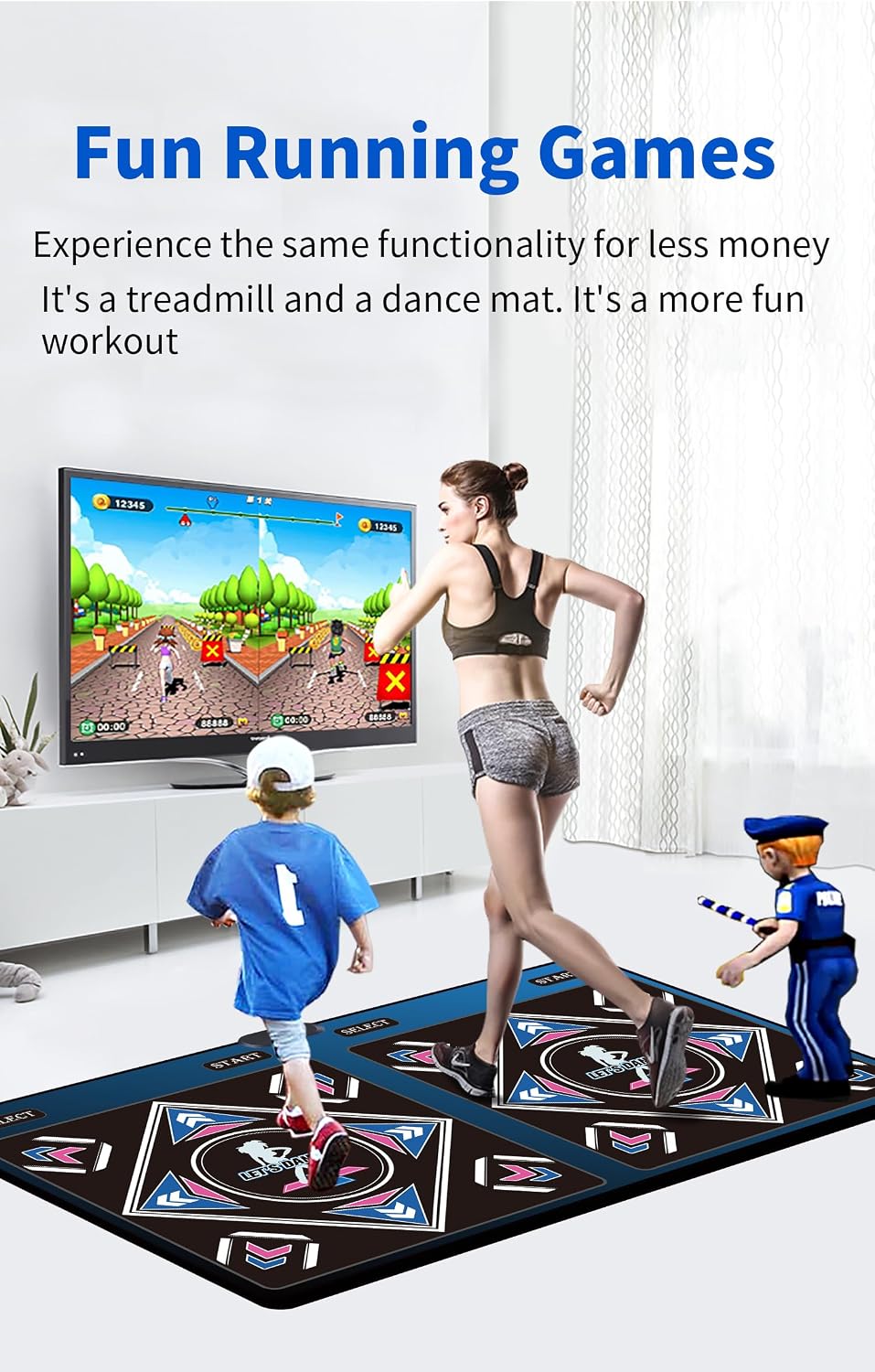 HDMI Musical Electronic Dance mat with a Camera, a 64G Large Memory Card, Including 1000 Games,650 Songs,81 Music Videos,for Single/Double Users, a Luxurious Gift for Boys and Girls