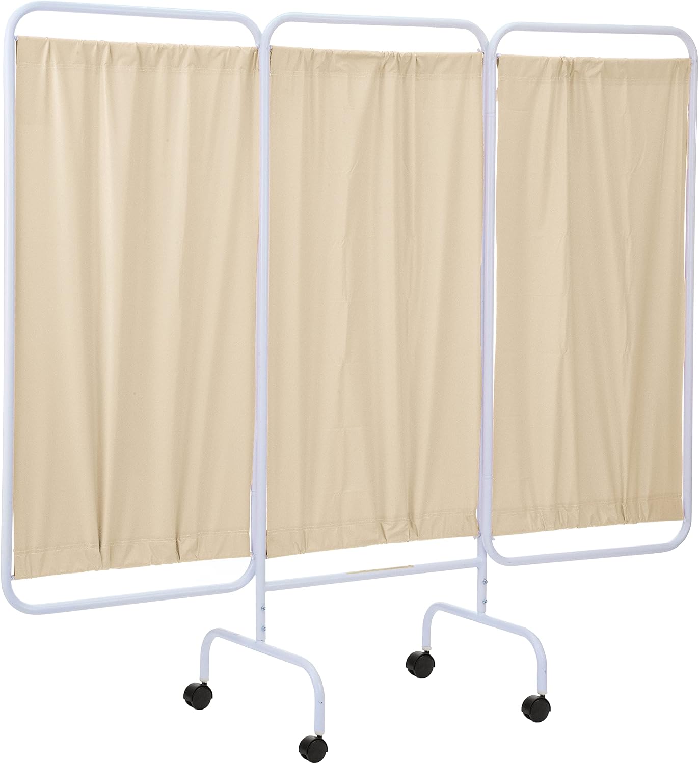 R&B Wire™ PSS-3CUS, 3 Panel Mobile Medical Privacy Screen, Made in USA (Beige)