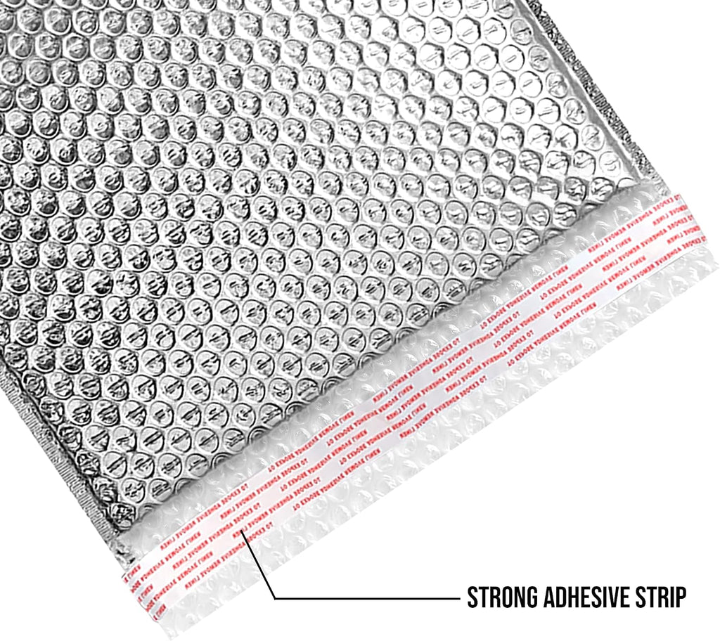 8NET 18x22' Cool Shield Thermal Bubble Mailers, Case of 75 Foil Matte Glamour Mail Envelopes, Self Sealing Adhesive Water Tear and Puncture Resistant Cool Shipping package