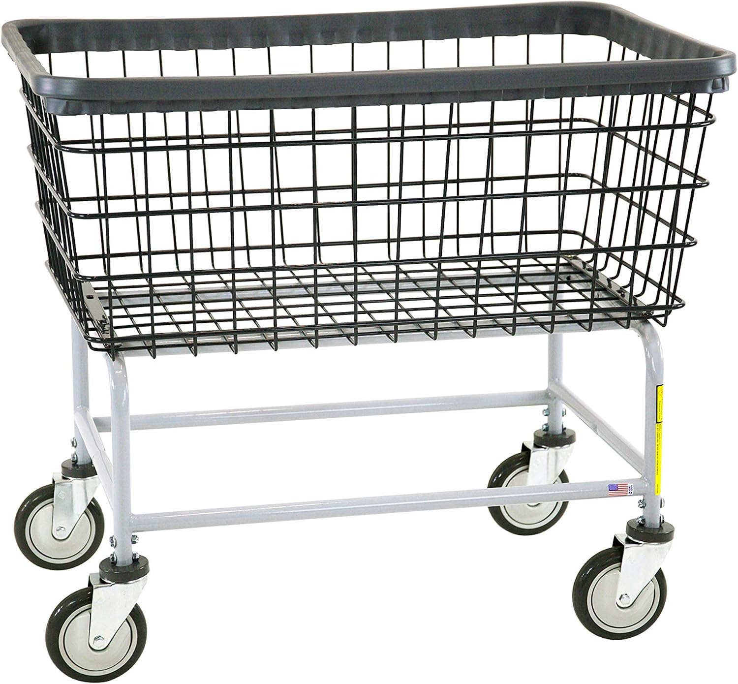 R&B Wire™ 200F/D7 Wire Laundry Cart, 4.5 Bushel, Dura-Seven™, Seven Year No Rust Guarantee, Made in USA