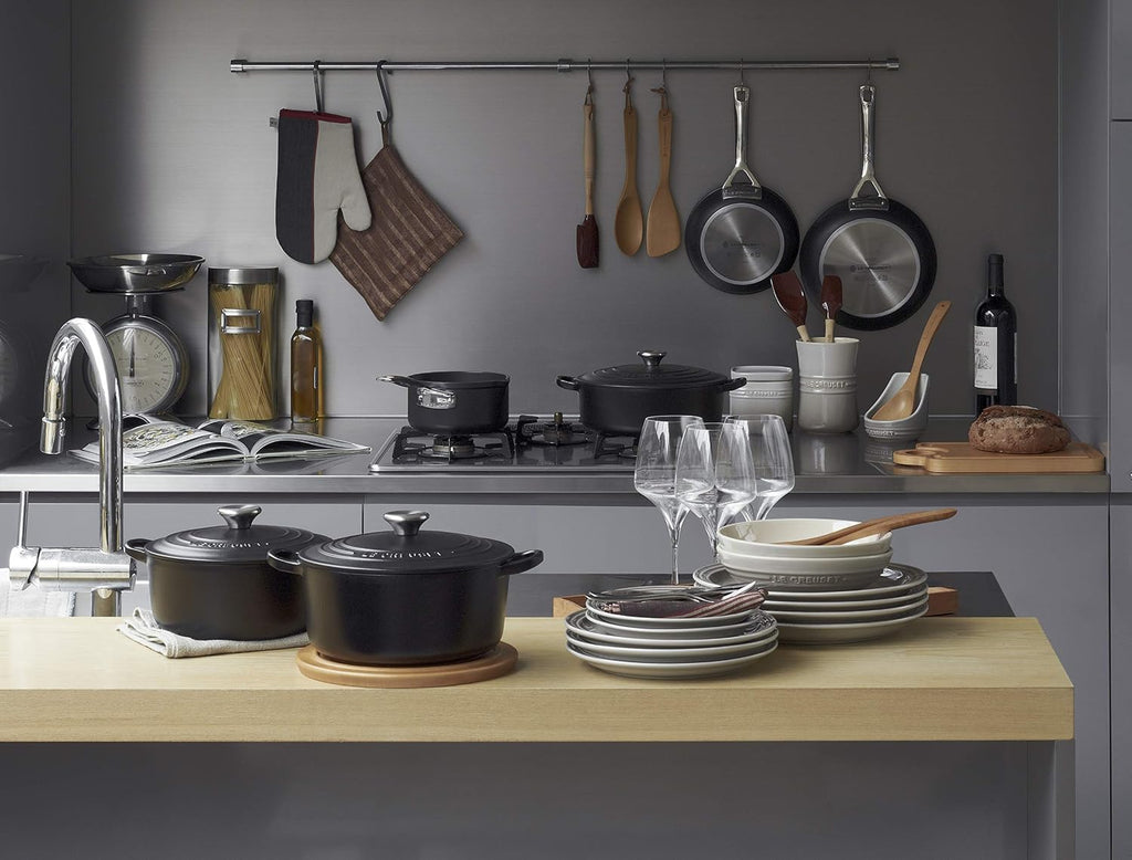 Le Creuset Signature Cast Iron Round Casserole, 30 cm - Matte Black Licorice