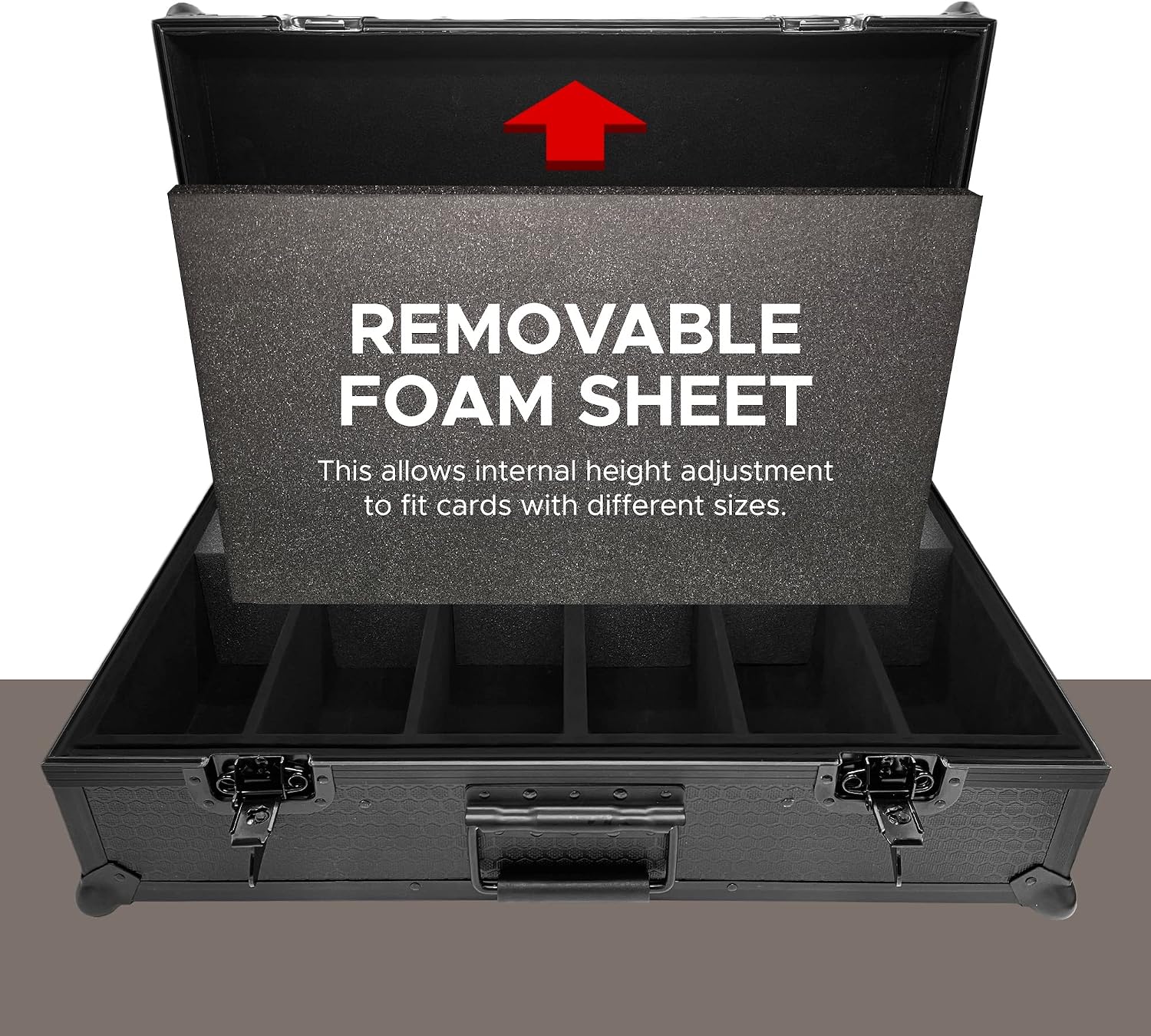 Hard Storage Case for 250+ Graded Cards Slabs | Designed for PSA, BGS, CGC, Toploaders, One-Touch, etc. | Strong Protection, Lockable Box with Foam Blocks