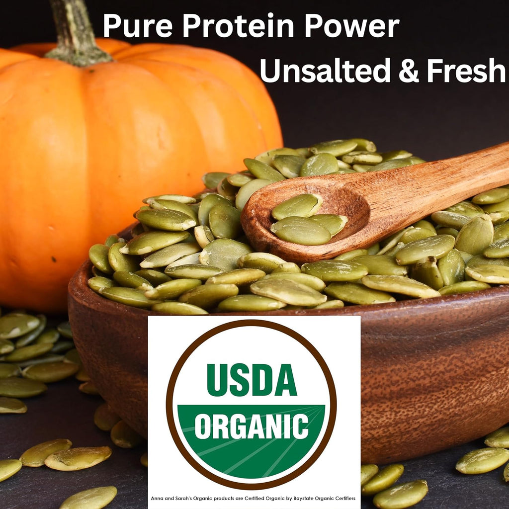 55 Lbs Organic Raw Pumpkin Seeds, Premium Quality, Shelled, Kosher, Halal, Unsalted in Box