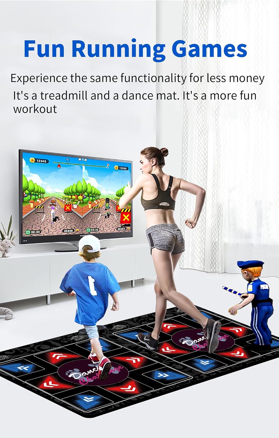 HDMI Musical Electronic Dance mat with a Camera,Including 1000 Games,81 Music Videos,a 64G Large Memory Card,650 Songs, for Single/Double Users, a Luxurious Gift for Girls and Boys