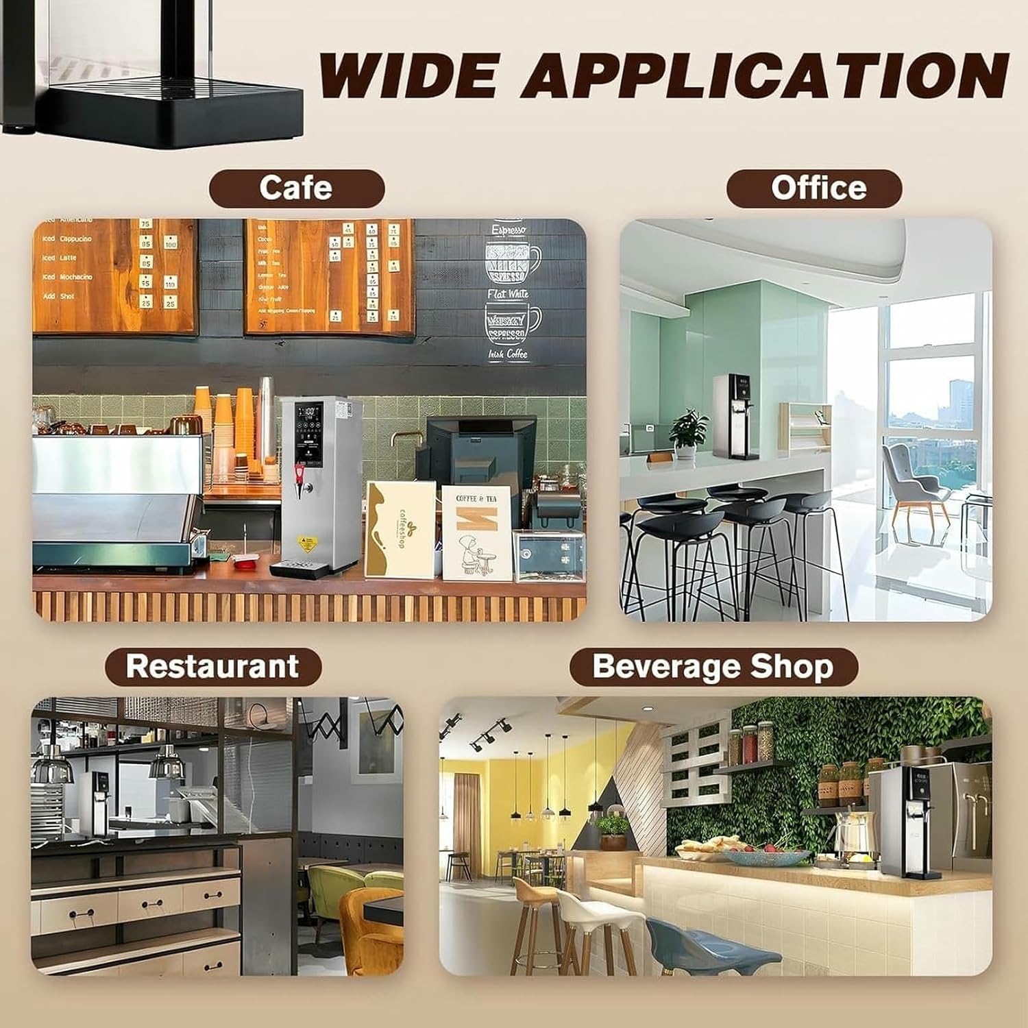 3000W Commercial Hot Water Dispense Boiler, 60L/H Stainless Steel Drinking Hot Water Boiling Machine, Coffee Making Water Heater for Tea Coffee/Dessert Shop Hotel