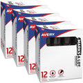 Avery Marks A Lot Jumbo Chisel Tip Marker, Desk-Style Size, Water and Wear Resistant, 12 per Box, 4 Boxes, 48 Markers Total (24148)