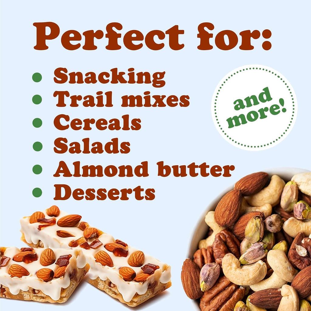 Food to Live Organic Dry Roasted Almonds, 16 Pounds – Non-GMO, Unsalted, Vegan, Keto, Paleo, Kosher, Bulk, High in Protein, Dietary Fiber, Vitamin E, Copper, Manganese, Magnesium, and Riboflavin.