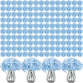 Auihiay 404PCS Hydrangea Artificial Flowers, Silk Artificial Flowers Heads with Stems, Blue Lifelike Faux Flowers for Wedding Centerpieces, Arch and Background, Party, Home, Baby Shower Decor
