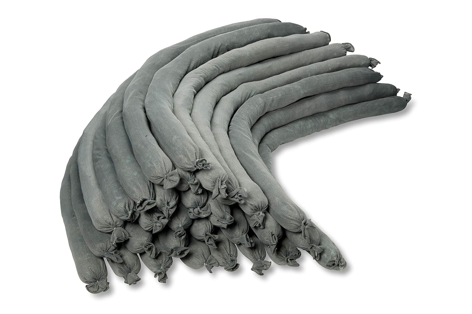 Aabaco Universal Absorbent Socks – Snake for Oil and Water – 3' x 48' – Absorbing up to 30 Gallons – Super Poly Sock Absorber for Spill by Garage Door or Basement Floor – Pack of 30 (30)