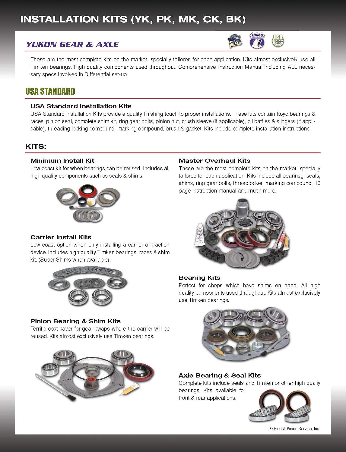 Yukon (YK D28) Master Overhaul Kit for Dana 28 Differential