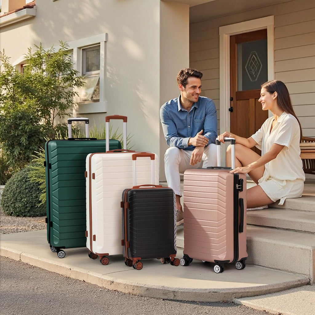 10 Piece Luggage Sets, 3 Piece Suitcase Set, 20 inch Carry on Luggage, 24 inch and 28 inch Checked Luggage with 7PC Packing Bags