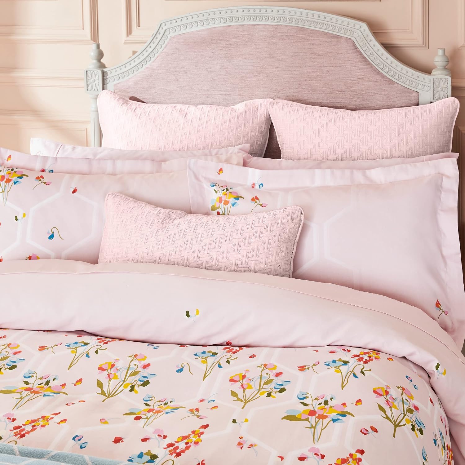 Ted Baker Peppermint 100% Cotton Sateen 2-Piece Comforter and Sham Set, Twin, Soft Pink