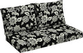 Arden Outdoor Loveseat Cushion Set, 48 x 24, Rain-Proof, Fade Resistant, Cushion Set for Couch, Bench, and Swing Ashland Black Jacobean