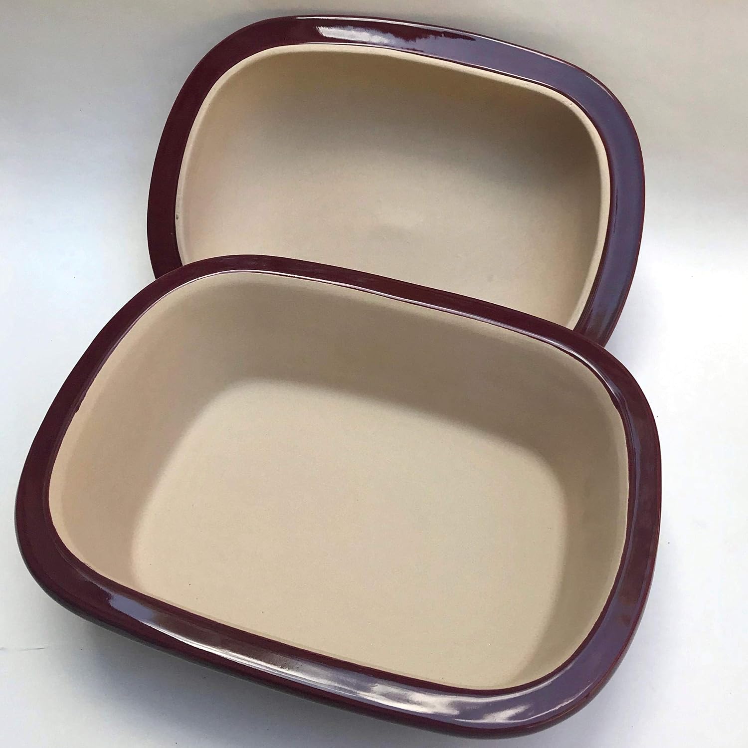 Pampered Chef Deep Covered Baker 4-Quart, Cranberry, 1321