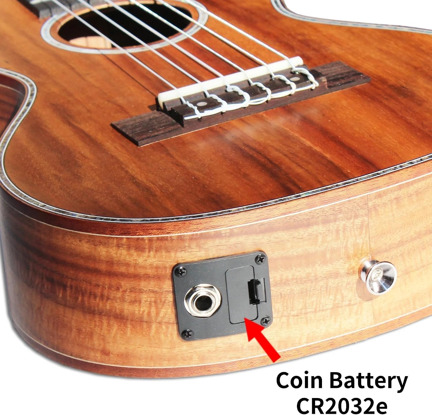 Adult Ukulele Left Handed 28' Acoustic 6 String Electric Ukulele Small Travel Guitar Acacia Satin Finish