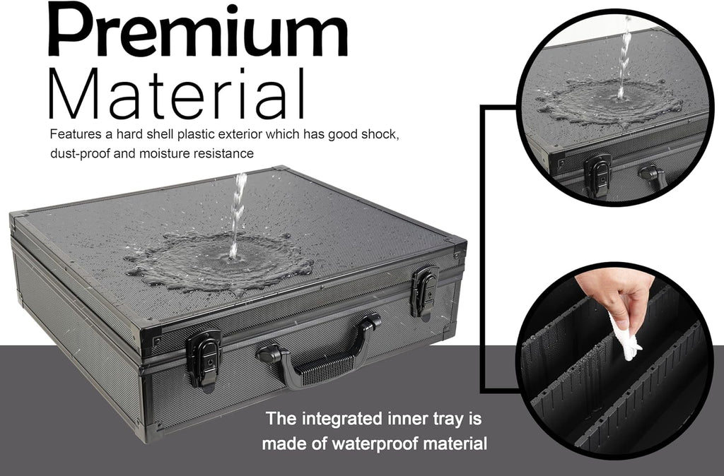 D DACCKIT Trading Card Storage Box with Dividers，Baseball Card Storage Box Holds 6000+ Trading Cards