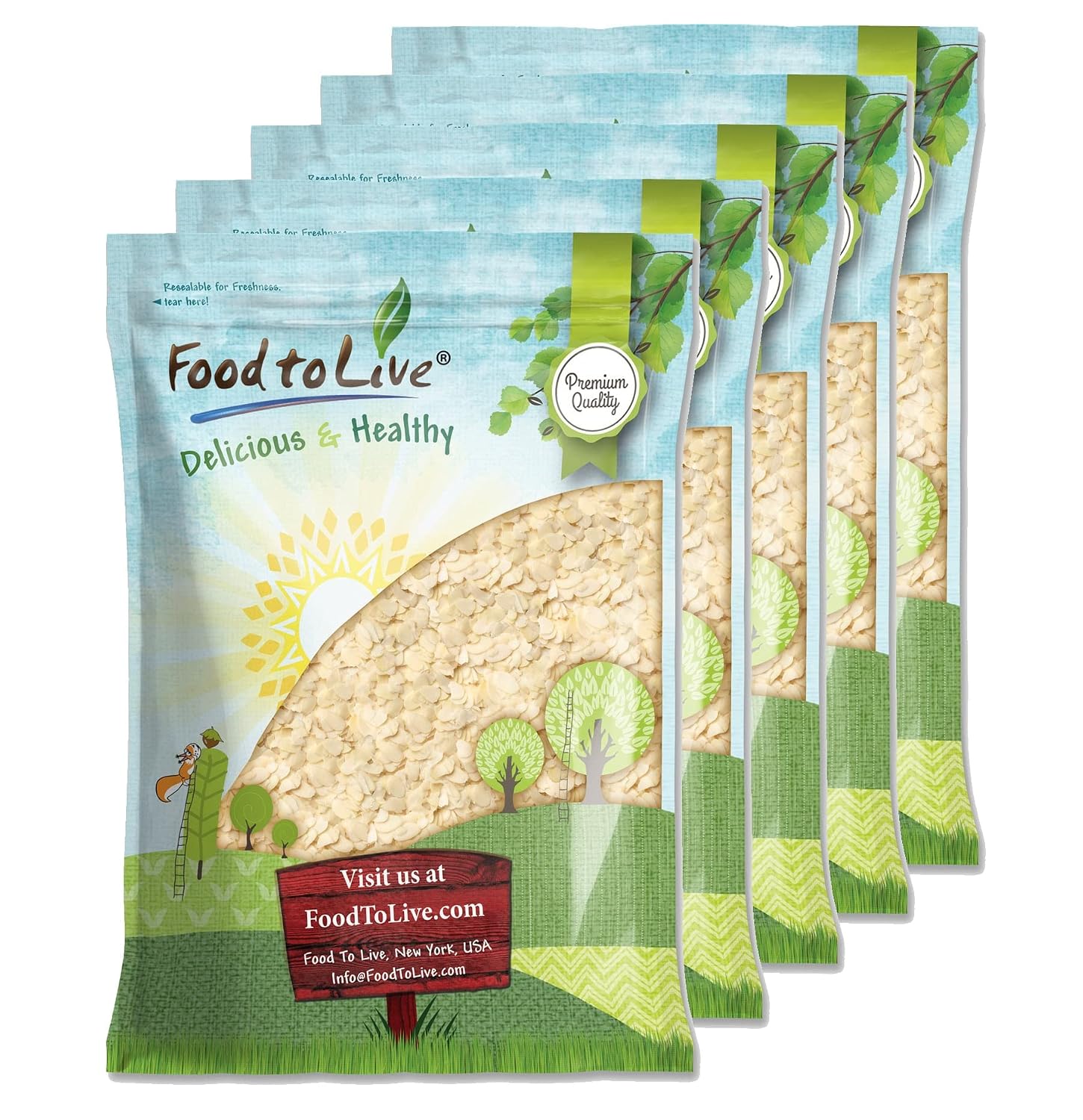 Food to Live - Blanched Sliced Almonds, 25 Pounds Thinly Sliced Raw Blanched Almonds, Vegan, Keto, Kosher, Bulk. High in Vitamin E, Riboflavin. Great for Homemade Desserts, Baked Goods, Salads.