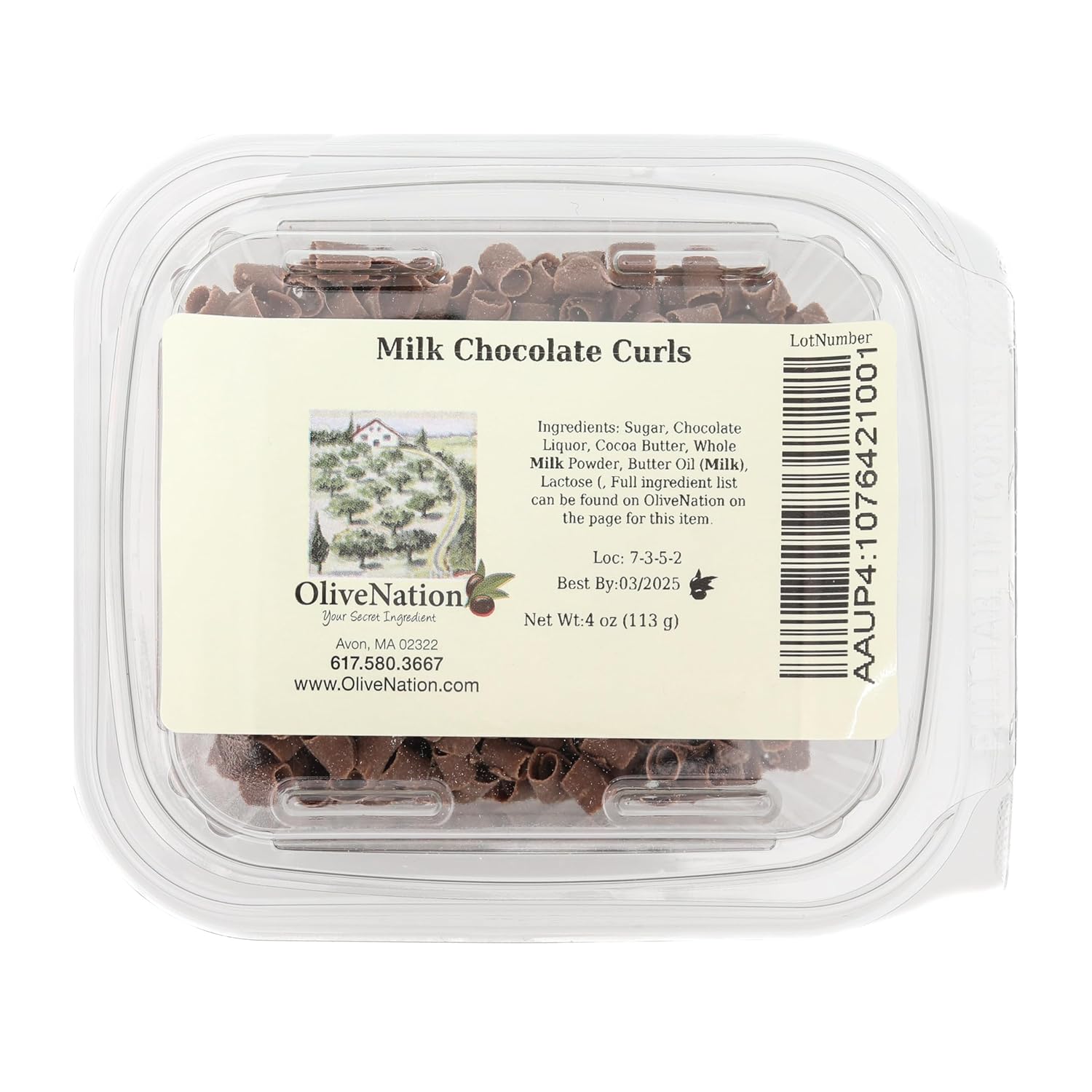 Milk Chocolate Decorating Curls, OliveNation Milk Chocolate Curls for Topping, Edible Decoration - 12 lbs
