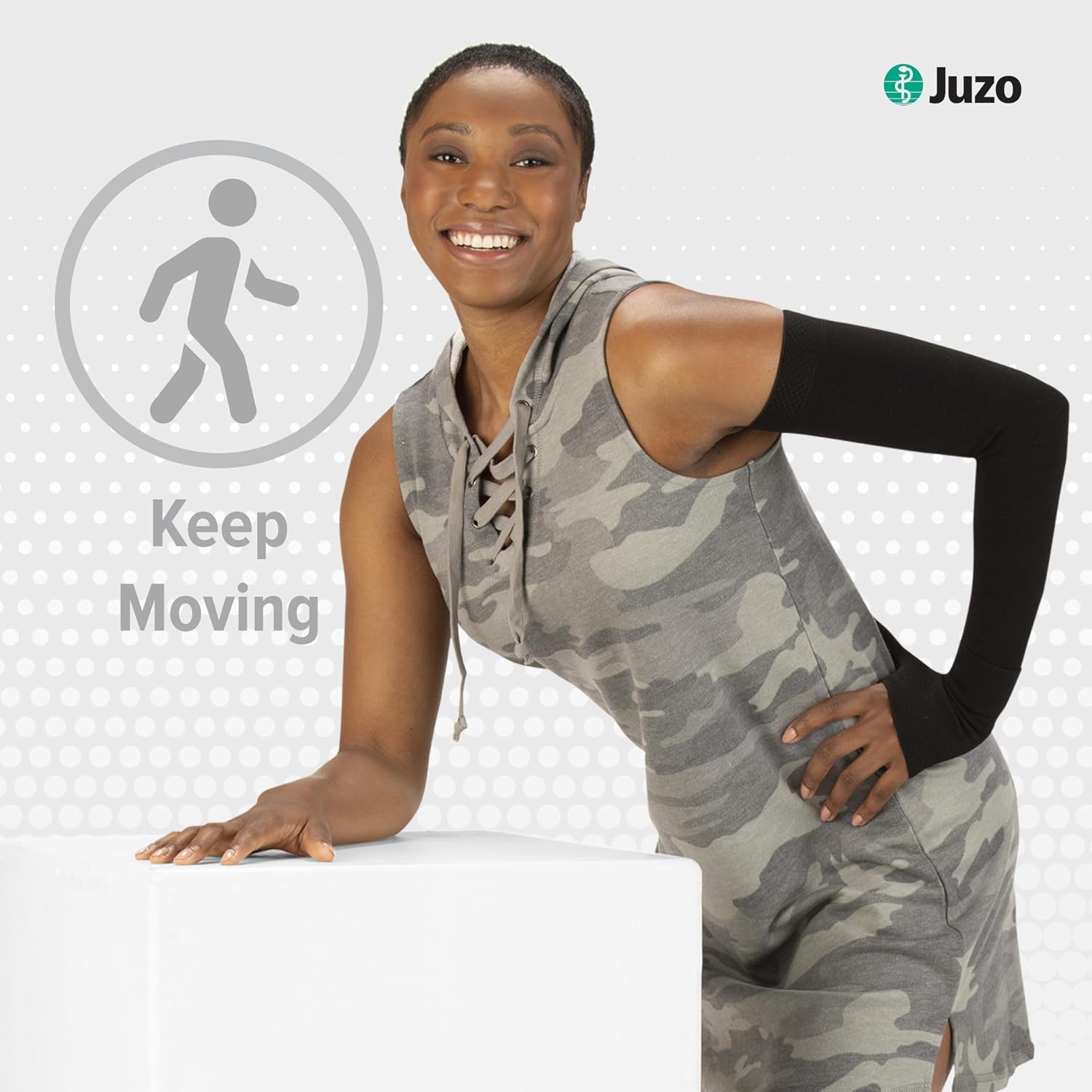 Juzo Basic 4411ad 20-30mmhg Knee-High Closed Toe Compression Stocking,Black,L