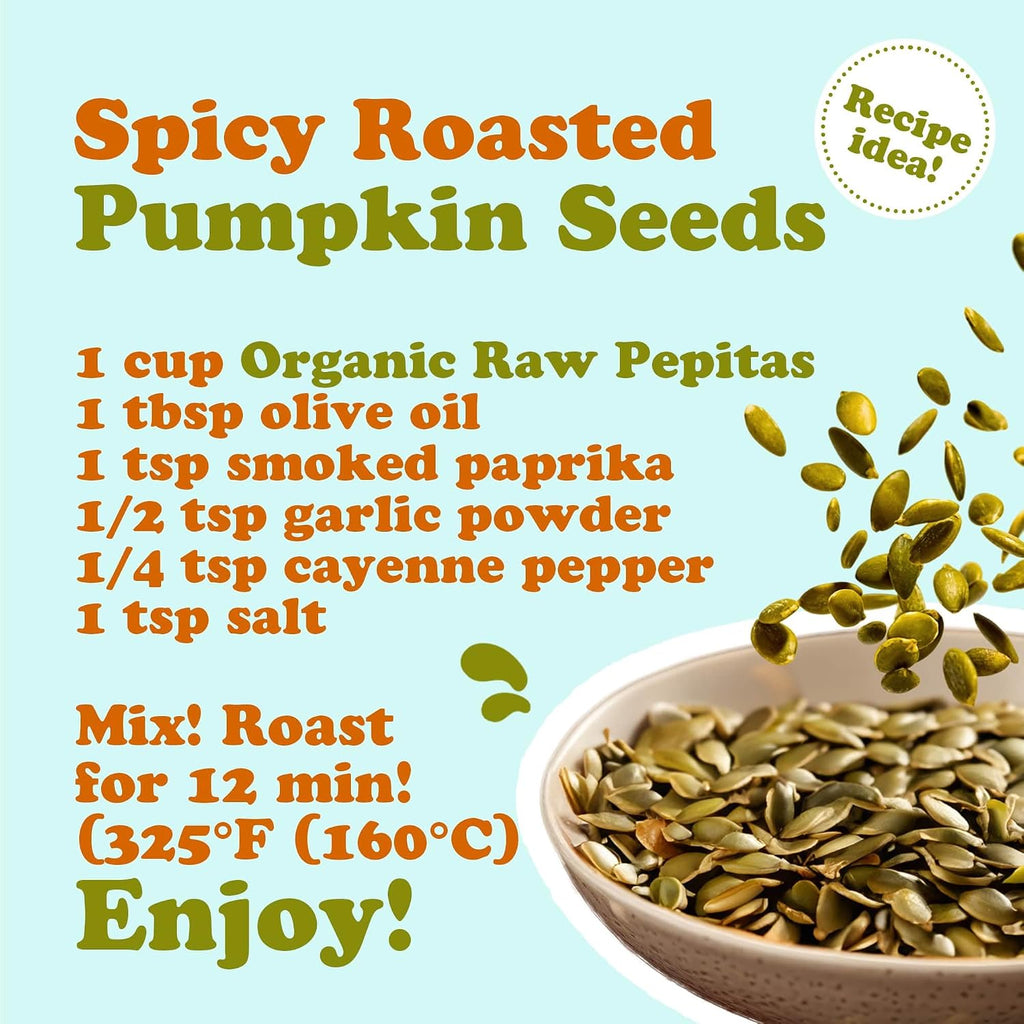 Food to Live Organic Raw Pepitas, 12 Pounds — Non-GMO, Pumpkin Seed Kernels, Unsalted, No Oil, No Shell, Vegan, Kosher, Bulk. Keto Snack.