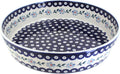 Blue Rose Polish Pottery - Blue Violet Large Round Baker - 12.25' Diameter - Unique, Dishwasher Safe, & Durable Bakeware