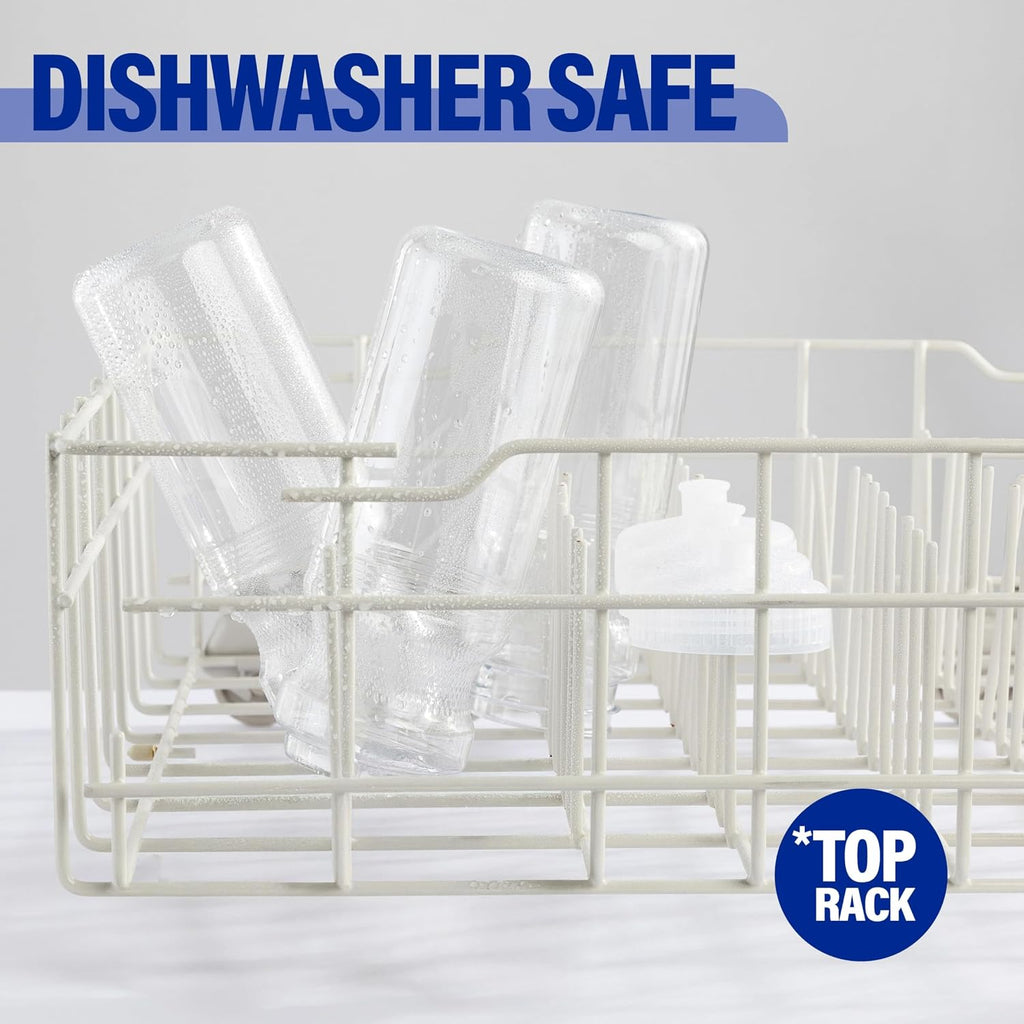 ZETY Bulk Water Bottles 100 Pack - 24 Ounce Reusable bottles Bulk - BPA-Free Easy Open Spin off Cap - Top-Rack - Dishwasher Safe - Sports Bottles (Clear)