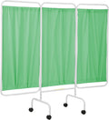 R&B Wire™ PSS-3CUS, 3 Panel Mobile Medical Privacy Screen, Made in USA (Green)
