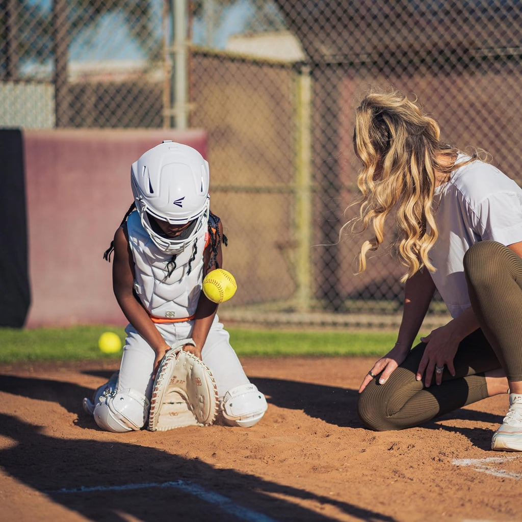 Easton | Jen Schro My Very First Youth Softball Catcher's Set | Helmet, Leg Guards & Chest Protector Included