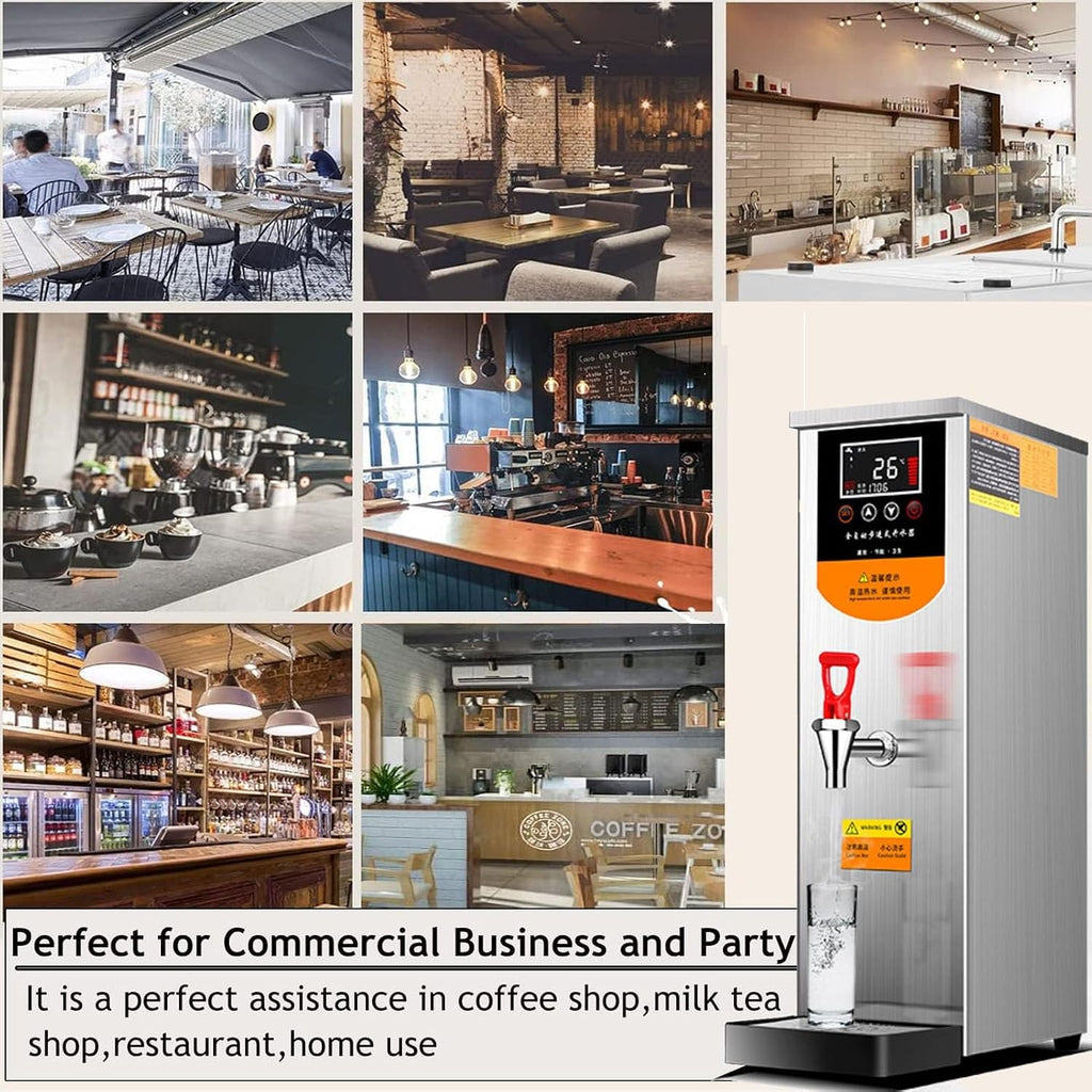 50L/H Electric Kettle Eletric Commercial Hot Water Dispenser Silver With Filter Automatic 1500W Heating